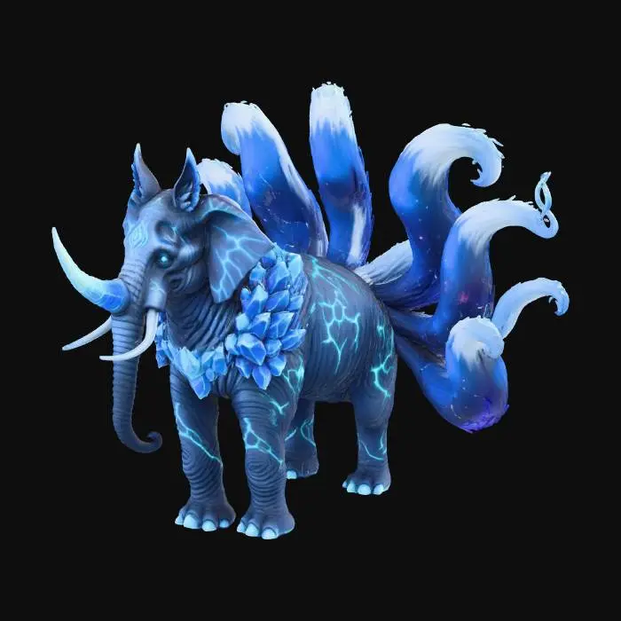 3D model for Blue Star elephant kitsu rhino