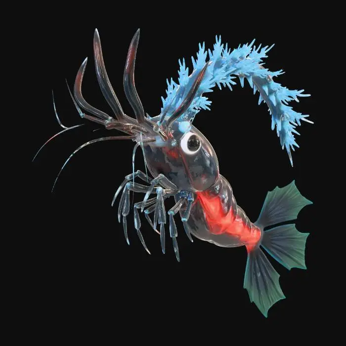 3D model for Glacial Sea-Gliders (food for jelly whale)