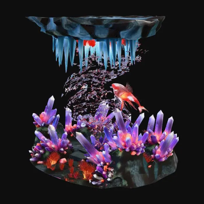 3D model for The underworld of planet bullseye