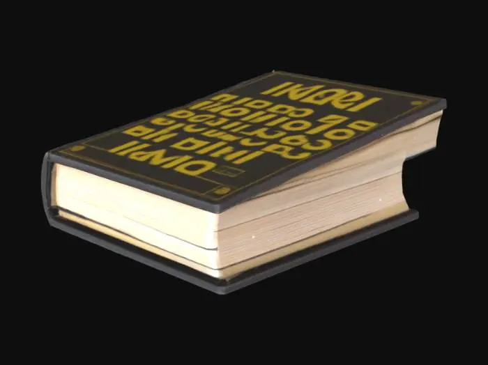 3D model for Card Title: Intro to Unethical Business Practices, 5th Edition

Subtitle: A MC&D Educational Product

Type: Ability, Memetic

Description: Anyone holding this book receives a +3 bonus to smooth-talking, negotiations, salesmanship, and swindling. Side effects include greasy combed-back hair and cheap suits.