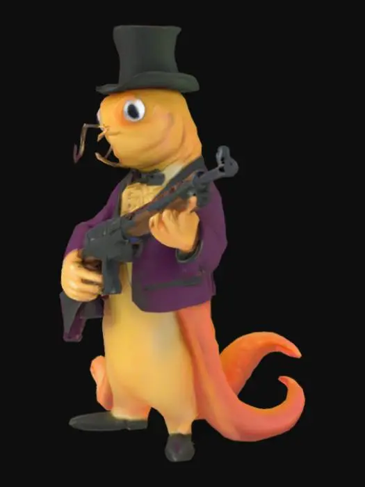 3D model for Card Title: A Sea Slug

Subtitle: A Proper Gentleman

Type: Companion

Description: Spawns A Sea Slug to act as your companion. Wields an anti-materiel rifle. Talks a lot. Can summon a ghostly butler to do your bidding (with limitations!), but has a 10 round cool-down.