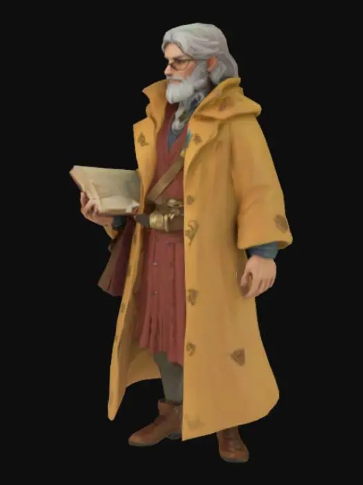 3D model for Card Title: A Librarian

Subtitle: A Wanderer

Type: Companion

Description: Summons a Librarian to act as your companion. Has innate knowledge about a vast array of creatures and realms. Might be able to read your opponent’s hands, who knows. If attacked, they’ll flee back to their Library. Typical.