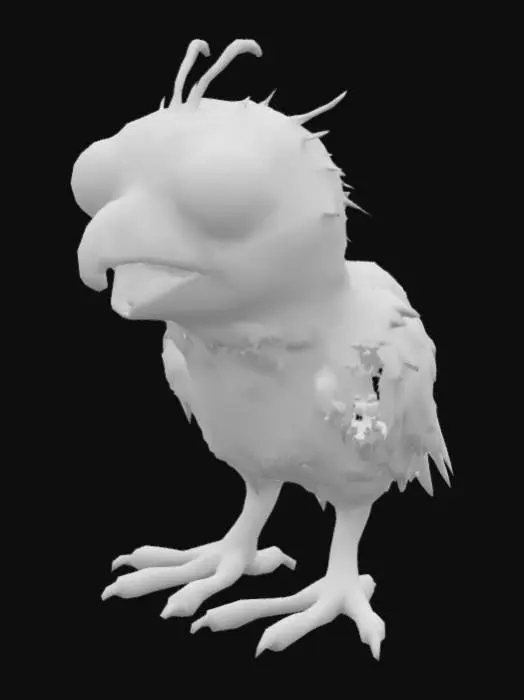 3D model for Card Title: A Very Loud Bird

Subtitle: oh god make it stop

Type: Companion

Description: Summons some sort of awful eldritch abomination stuffed into the body of a small bird to act as your companion. Despicably loud. Can stun foes and entities, and commune with fellow anomalies. Unless otherwise protected, players who spend too much time in the presence of A Very Loud Bird will slowly lose their minds.