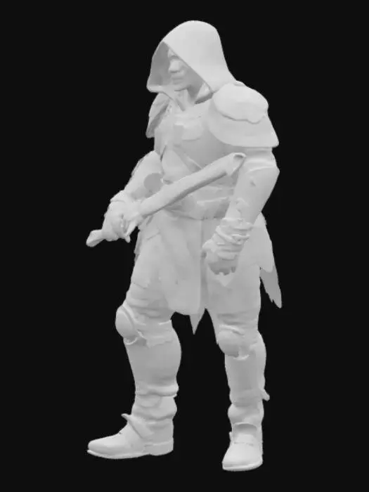 3D model for Card Title: Corrosion Man
Subtitle: The Snatcher
Type: Anomaly, Sentient, Humanoid
Description: A ghastly former soldier turned into a living nightmare. Steals children for probably horrible reasons. Lives in an attic above the Darkness Between Dimensions.