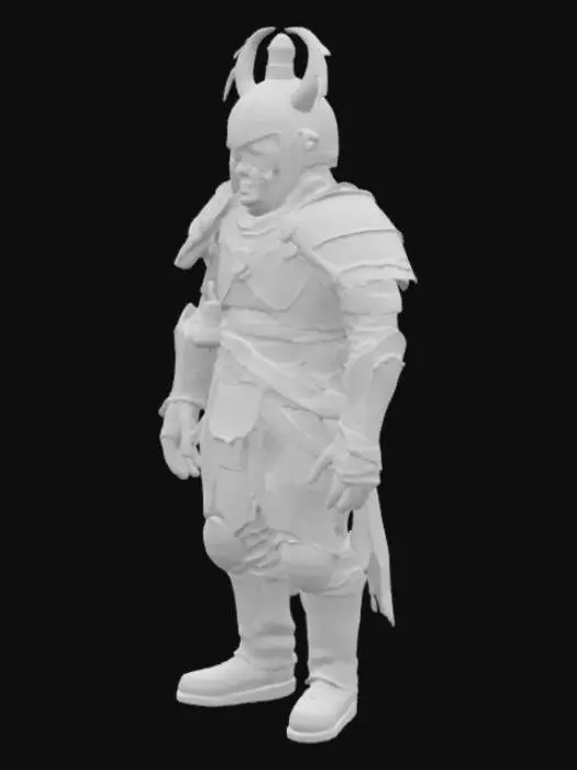 3D model for Card Title: Corrosion Man
Subtitle: The Snatcher
Type: Anomaly, Sentient, Humanoid
Description: A ghastly former soldier turned into a living nightmare. Steals children for probably horrible reasons. Lives in an attic above the Darkness Between Dimensions.