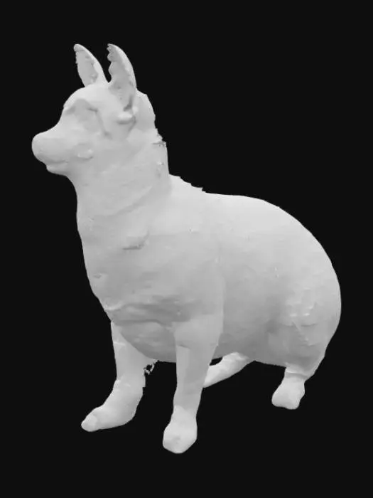 3D model for Card Title: L O N G C O R G
Subtitle: Stretch Doggo
Type: Anomaly, Sentient, Animal
Description: An immensely long corgi. Used for public transportation. A very good boy.