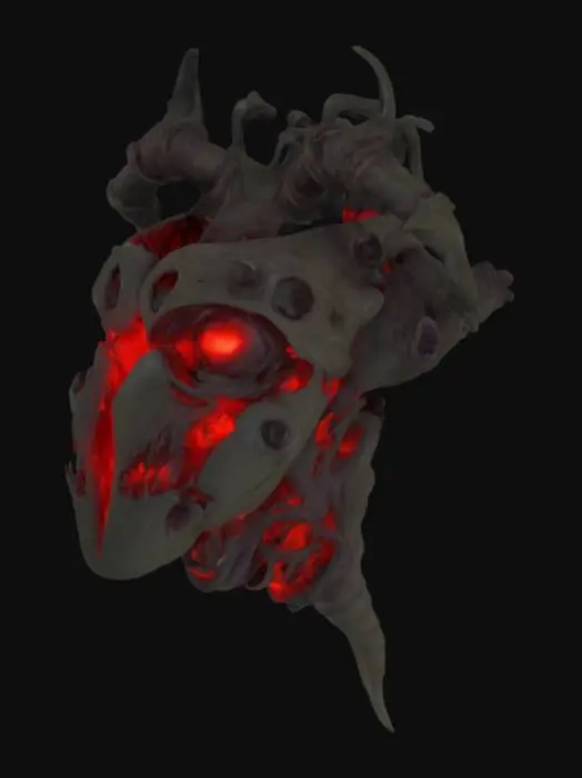 3D model for Card Title: Wretched Bovine Heart
Subtitle: Beating In The Darkness
Type: Anomaly, Sentient, Biological
Description: A demon possessed by speed incarnate. Horrifying and unrelenting. All entities nearby lose -2 to DEF against psychological threats.
