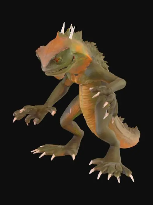 3D model for Card Color: Orange

Card Title: PERFECT HATRED

Subtitle: A Decidedly Imperfect Termination Attempt.

Type: Anomaly | Sentient | Supreme Divine

Description: The perfect expression of pure hatred. Don't mess with the lizard, children.

Stats: ?? ATK / ?? DEF / ?? HP | (All values were listed as STACK_OVERFLOW_ERROR instead of as numbers)