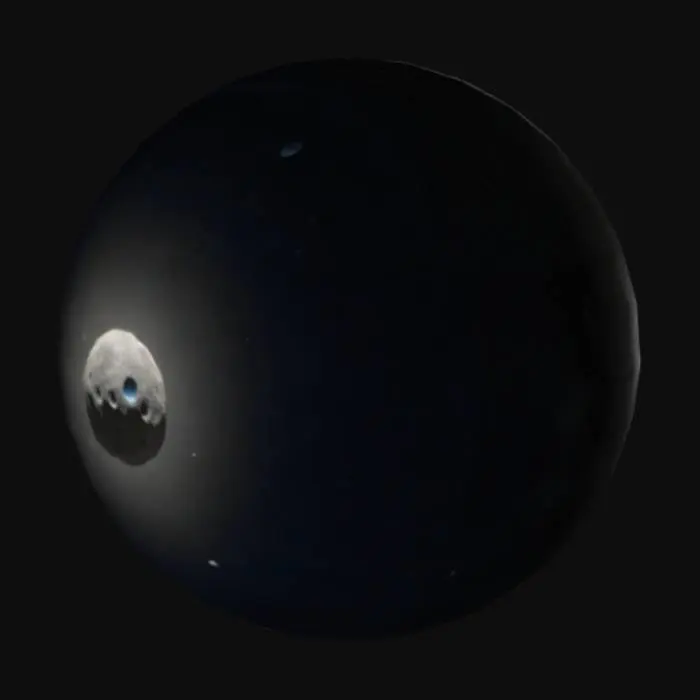 3D model for SCP-4524 is an astronomical body roughly the same size as Earth's moon, composed entirely of human cells, that is currently orbiting Uranus. The structure of the SCP-4524 material suggests the initial form of the planetoid was humanoid