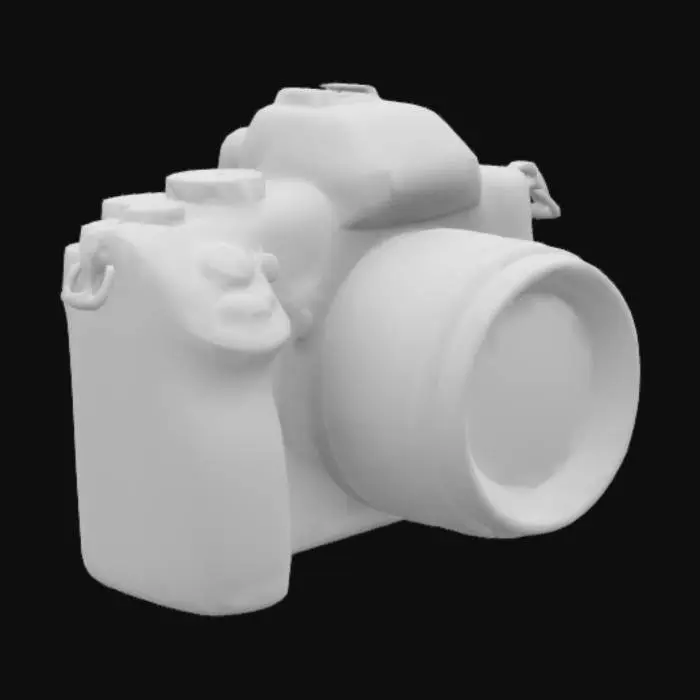3D model for SCP-7122 is a Nikon brand D3500 DSLR Camera (Serial number ██████████) with a standard 18-55mm kit lens.