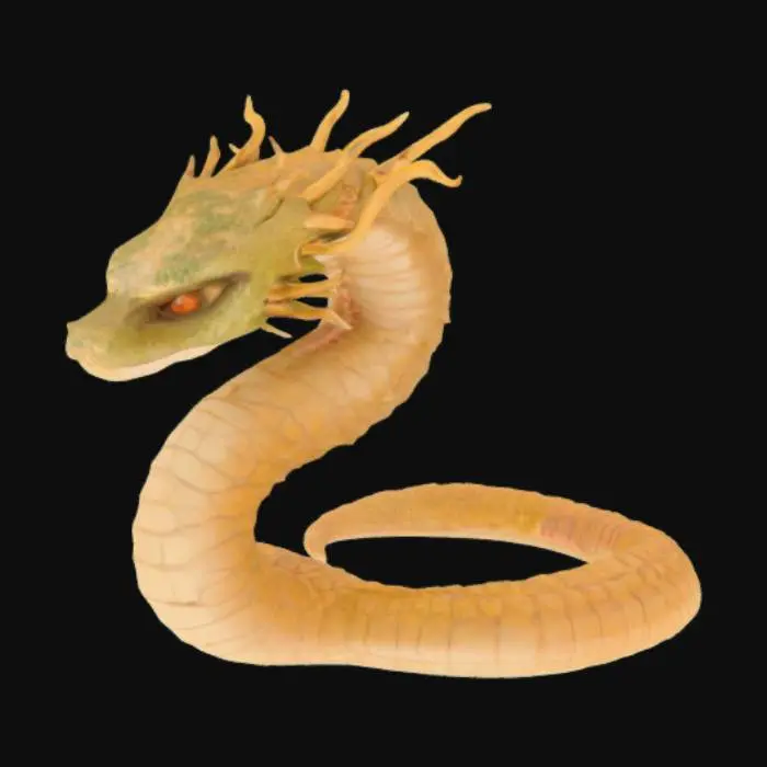 3D model for Card Title: The Serpent
Subtitle: The Source of Knowledge
Type: Anomaly, Sentient, Supreme Divine
Description: Tricked Adam El Asem into eating from the Tree of Knowledge, freeing itself from its prison. Legends say the Wanderer’s Library is built on its back. Thinks it knows everything. Probably does.