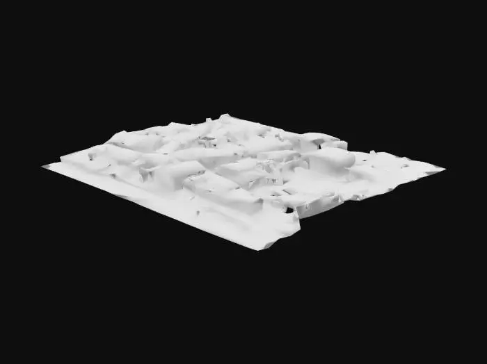 3D model for Aerial View of a Spanish Village