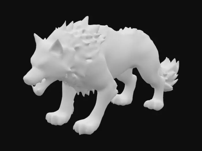 3D model for wolf made of ice