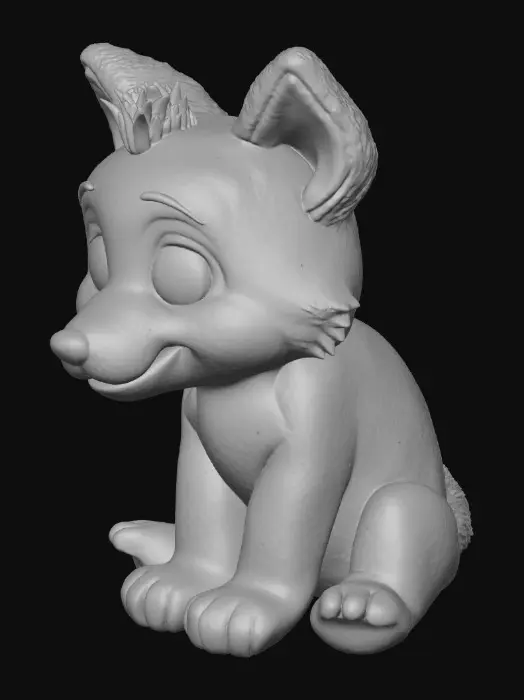 3D model for plush wolf