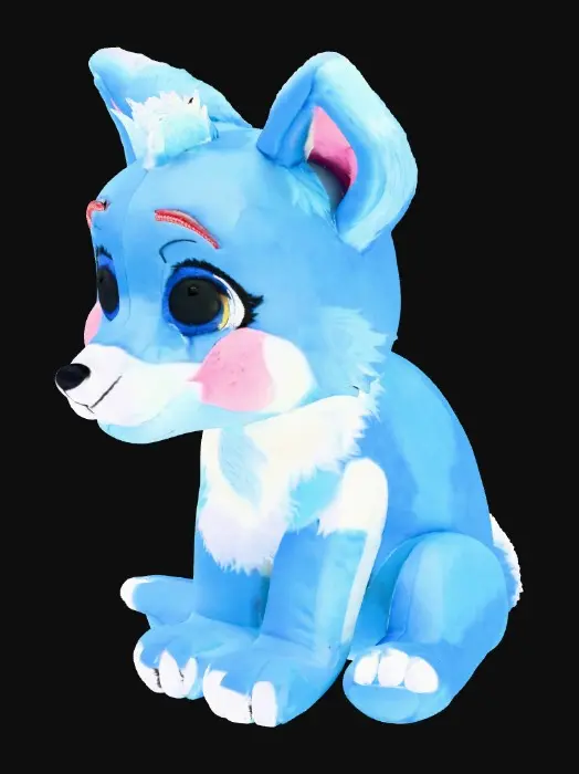 3D model for plush wolf