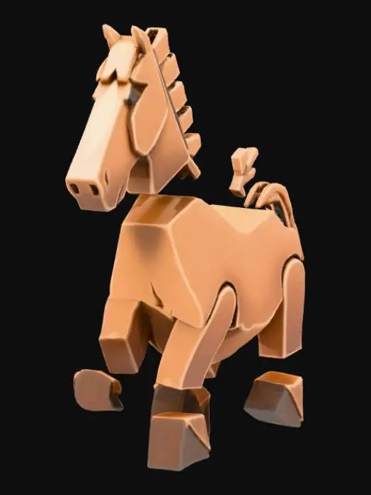 3D model for Cubist Horse Assembly