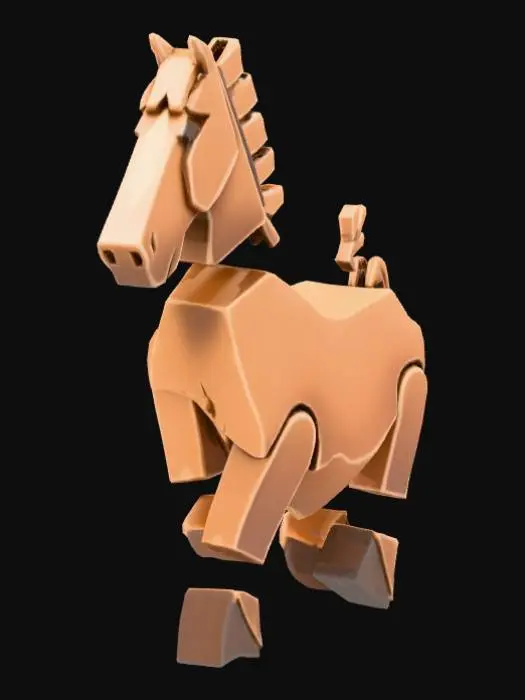 3D model for Cubist Horse Assembly