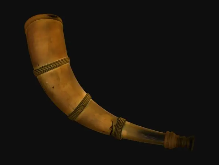 3D model for Curved wooden horn