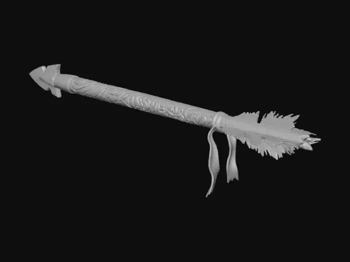 3D model for arrow dark with death message on