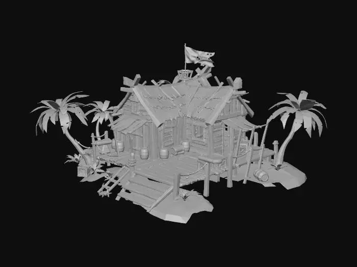 3D model for pirate house
