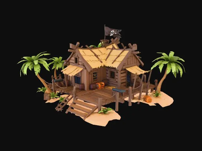 3D model for pirate house