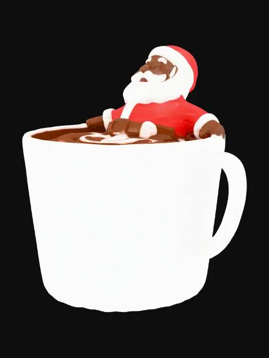 3D model for Ein Schokonikolaus der in einer heißen Schokolade schmilzt