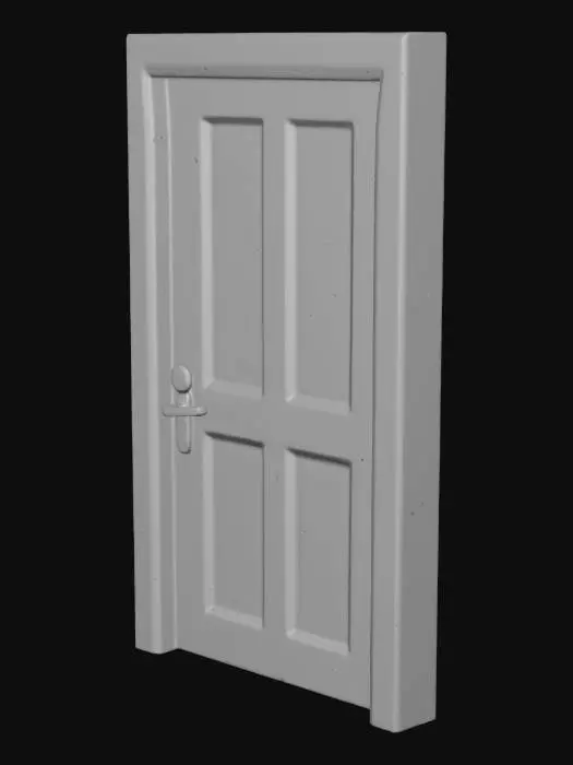 3D model for a realistic door. With old aspect, dirty and some scratch on it