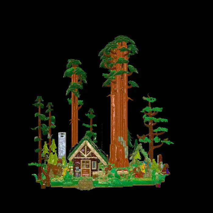 3D model for LEGO Redwood Forest Village