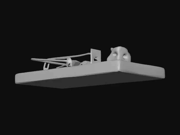 3D model for Мышеловка с засохшим куском сыра или чем-то похуже