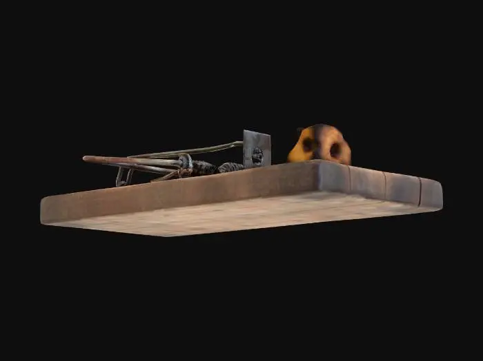 3D model for Мышеловка с засохшим куском сыра или чем-то похуже