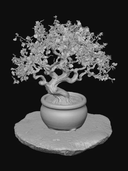 3D model for small sakura tree in a blosson, in a pot 
spring mood and blossom athmosphere with magic