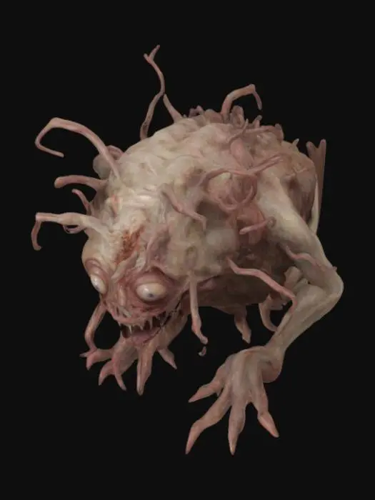3D model for grotesk magic adlı antik bir kitapta adı geçen bir yaratık çiz. Görünüm: Çürüyen, hastalıklı bir et yığını gibi görünen bu yaratık, sürekli olarak kendi dokularını kaybeder ve yenilerini oluşturur. Derisi, içinde kıpırdanan parazitlerle doludur. Ağzı yoktur, ancak vücudunun çeşitli yerlerinden irinli açıklıklar açılarak midesindeki çürümüş maddeleri püskürtür.
Yetileri: Yakınındaki canlıların etini çürütme yeteneğine sahiptir. Onu görenlerin mide bulantısıyla kusmasına neden olur.