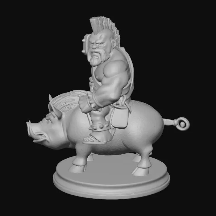 3D model for Hog Rider Sculpture