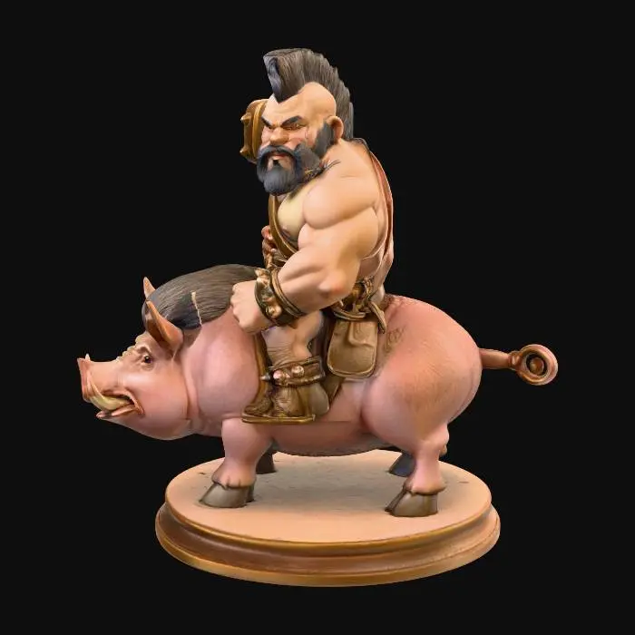3D model for Hog Rider Sculpture