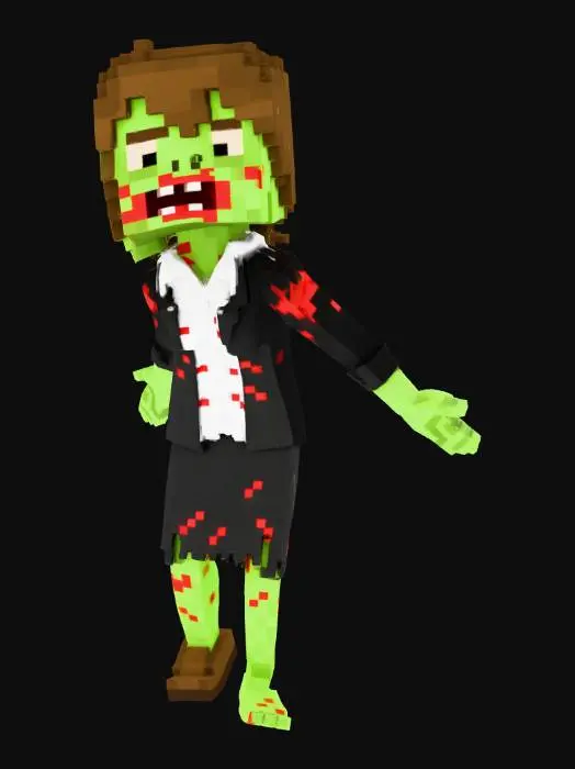 3D model for Zombie Businesswoman