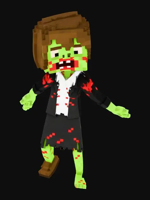 3D model for Zombie Businesswoman