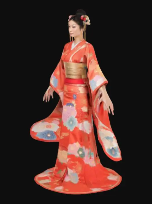 3D model for [japan] beautiful Japanese woman in a Kimono