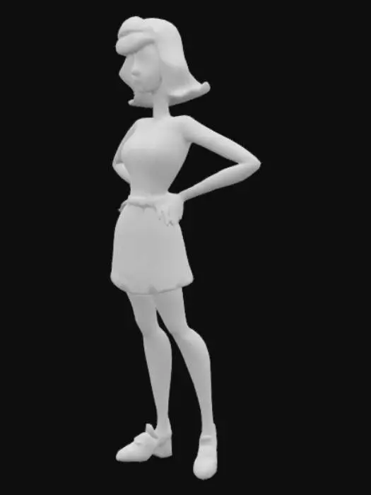 3D model for Daphne Character Illustration