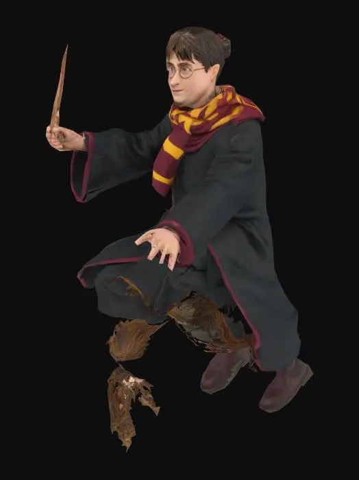 3D model for Harry Potter on a Broomstick
