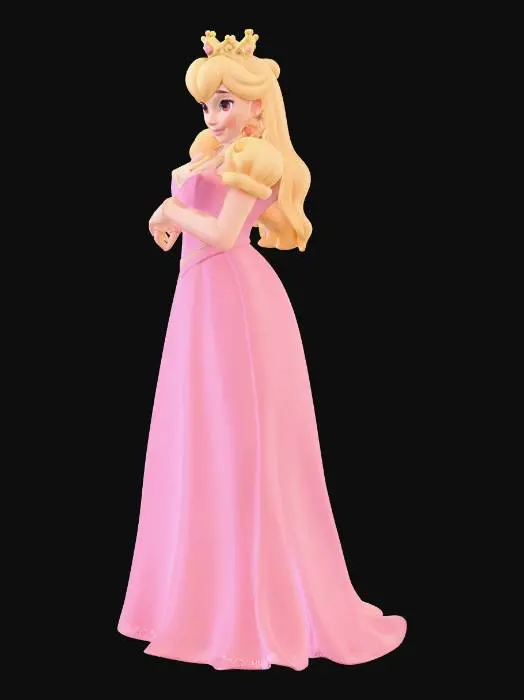 3D model for Princess Toadstoll from the Super Mario games