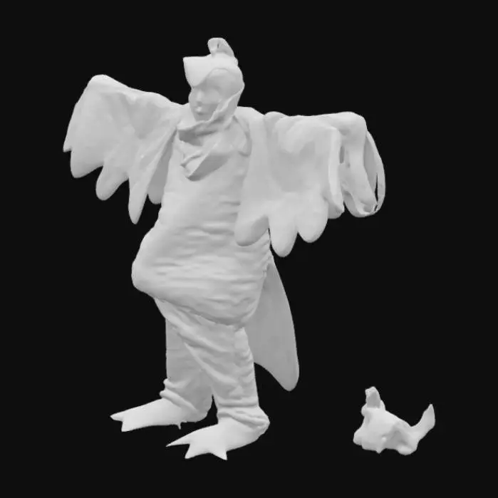 3D model for Pelican selfie, big black wings but I can't fly (drat)