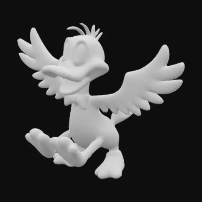 3D model for Daffy Duck flying