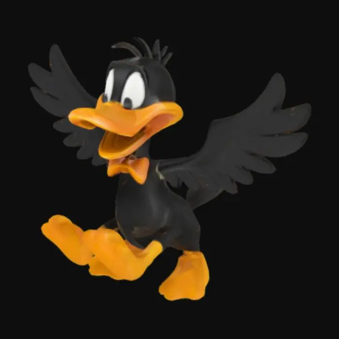 3D model for Daffy Duck flying