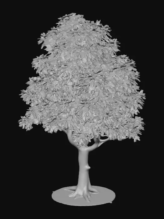 3D model for semi realistic oak tree