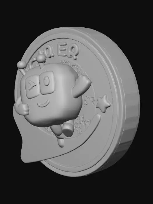 3D model for Friendly Blue Icon