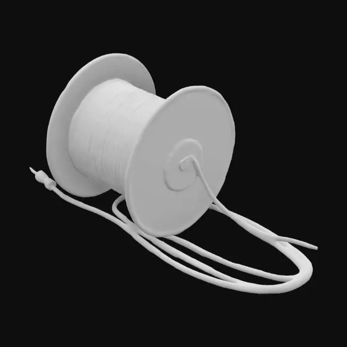 3D model for A spool of thick blue cable