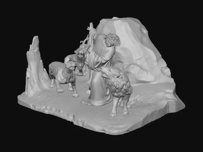 3D model for Dante Confronting the Three Beasts