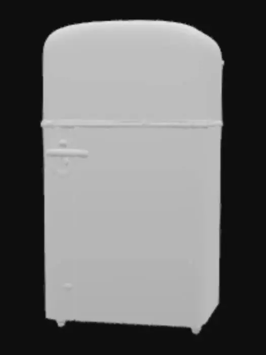 3D model for Red small coca cola fridge, in retro style with red neon lighting of the inscription "COCA COLA", STYLE A COMBINATION of realistic and cartoon. The colors should be saturated, and the fridge should be evenly and well lit, but without visible overexposure