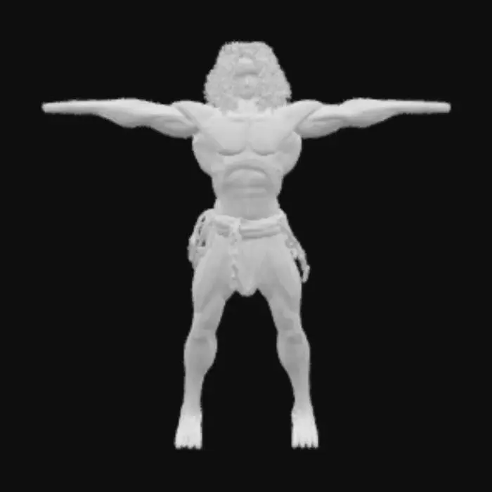 3D model for Create a tarzan character with a real appearance from the cartoon, just like he looked, the same body, clothes, hair, facial features. Only with the style of the appearance like from avatar, only the real appearance of tarzan, 8k quality ultra-realistic-detail. T-pose , #fairy#