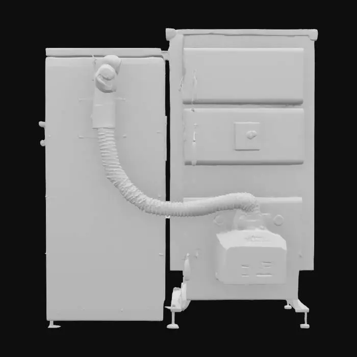 3D model for Red Industrial Boiler System